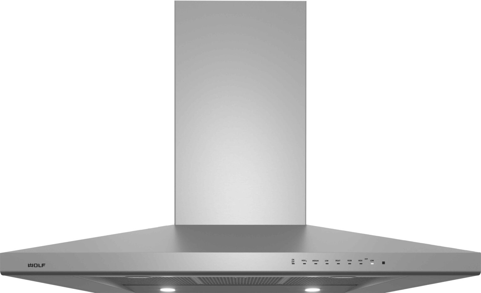 Wolf cooktop extractor stainless steel island hood 107 cm ICBVI42S
